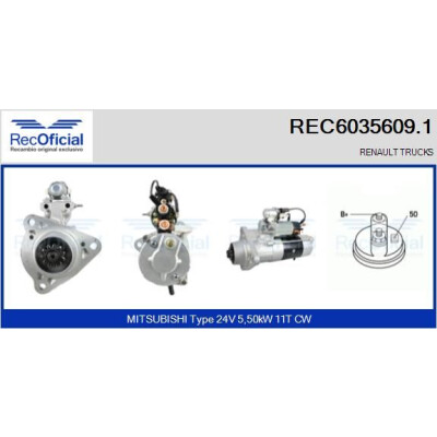 Motorino di avviamento RECOFICIAL REC6035609.1