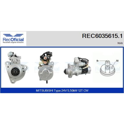 Motorino di avviamento RECOFICIAL REC6035615.1