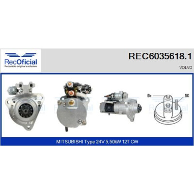 Motorino di avviamento RECOFICIAL REC6035618.1