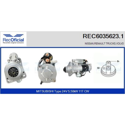 Motorino di avviamento RECOFICIAL REC6035623.1