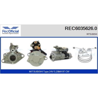Motorino di avviamento RECOFICIAL REC6035626.0