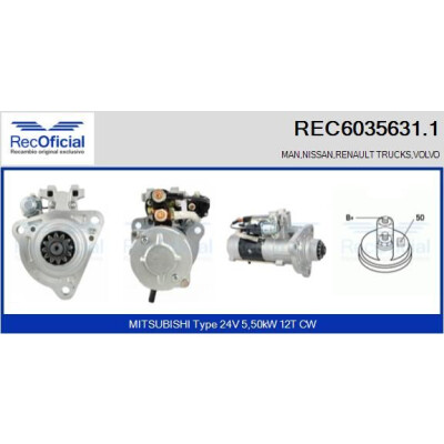 Motorino di avviamento RECOFICIAL REC6035631.1