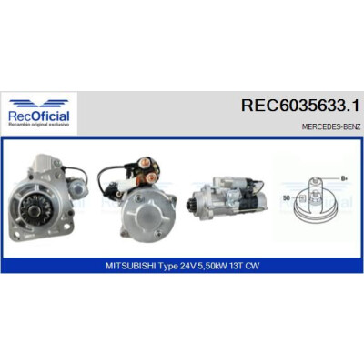 Motorino di avviamento RECOFICIAL REC6035633.1