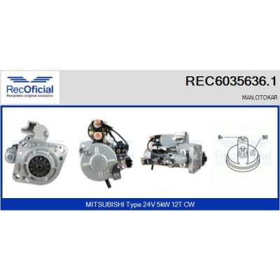 Motorino di avviamento RECOFICIAL REC6035636.1