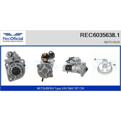 Motorino di avviamento RECOFICIAL REC6035638.1