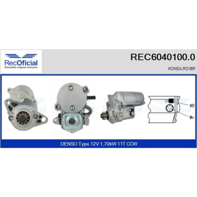 Motorino di avviamento RECOFICIAL REC6040100.0