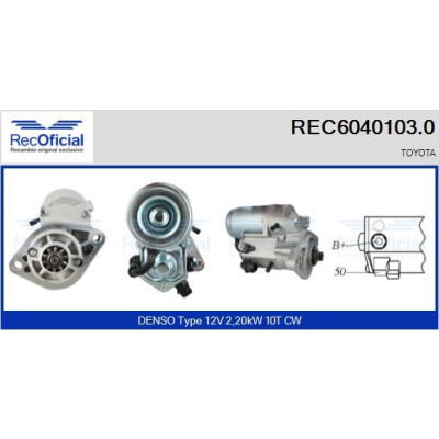 Motorino di avviamento RECOFICIAL REC6040103.0