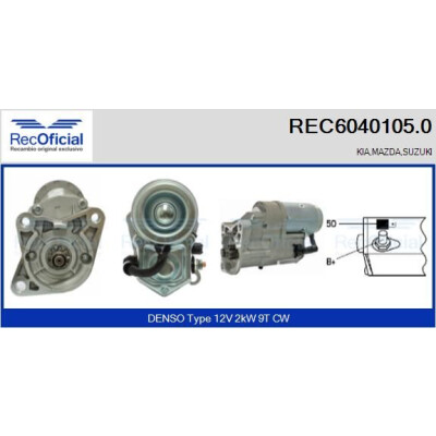 Motorino di avviamento RECOFFICIAL REC6040105.0