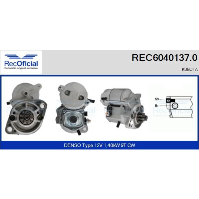Motorino di avviamento RECOFICIAL REC6040137.0