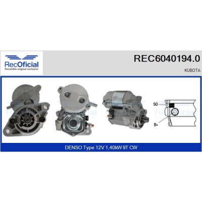 Motorino di avviamento RECOFFICIAL REC6040194.0