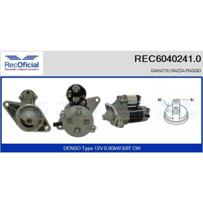 Motorino di avviamento RECOFICIAL REC6040241.0