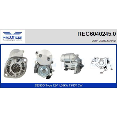 Motorino di avviamento RECOFICIAL REC6040245.0