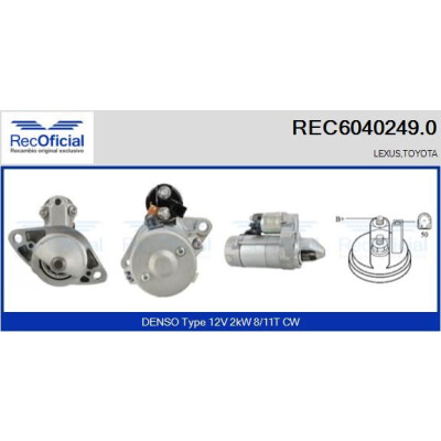 Motorino di avviamento RECOFFICIAL REC6040249.0