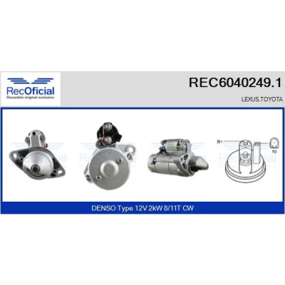 Motorino di avviamento RECOFFICIAL REC6040249.1