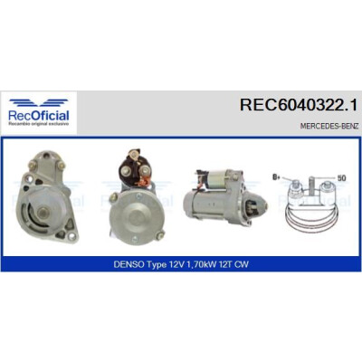 Motorino di avviamento RECOFICIAL REC6040322.1
