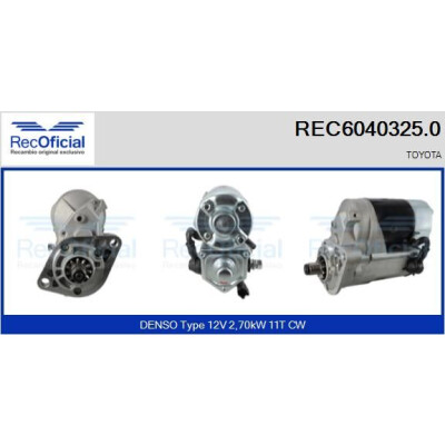 Motorino di avviamento RECOFICIAL REC6040325.0