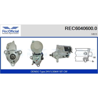 Motorino di avviamento RECOFICIAL REC6040600.0