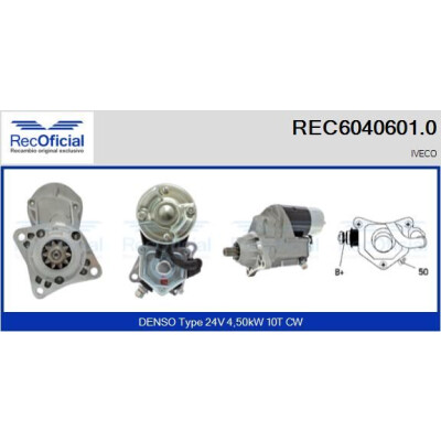 Motorino di avviamento RECOFICIAL REC6040601.0