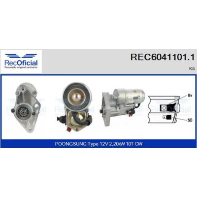 Motorino di avviamento RECOFFICIAL REC6041101.1