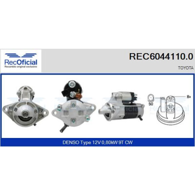 Motorino di avviamento RECOFFICIAL REC6044110.0