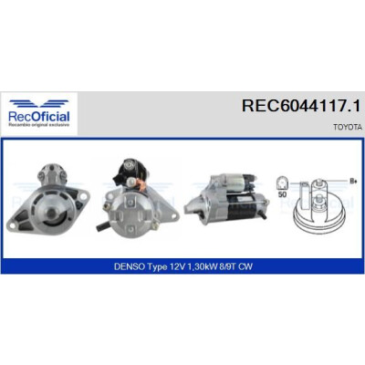 Motorino di avviamento RECOFFICIAL REC6044117.1