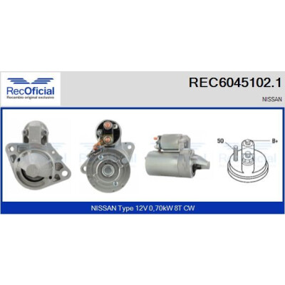 Motorino di avviamento RECOFICIAL REC6045102.1