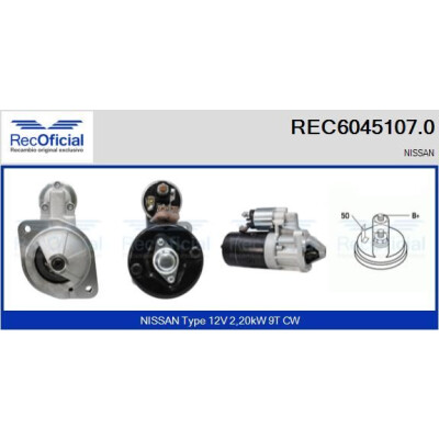 Motorino di avviamento RECOFICIAL REC6045107.0