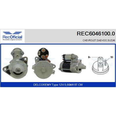 Motorino di avviamento RECOFFICIAL REC6046100.0