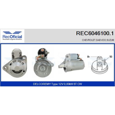 Motorino di avviamento RECOFFICIAL REC6046100.1