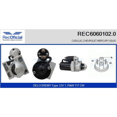 Motorino di avviamento RECOFICIAL REC6060102.0