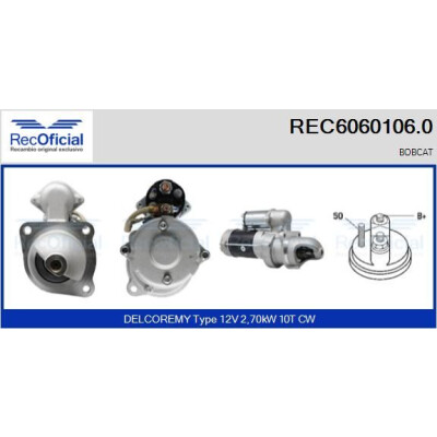Motorino di avviamento RECOFICIAL REC6060106.0