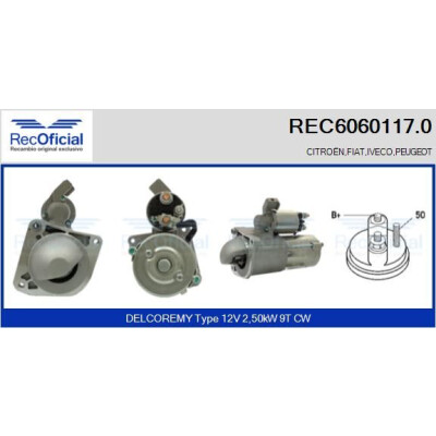 Motorino di avviamento RECOFICIAL REC6060117.0