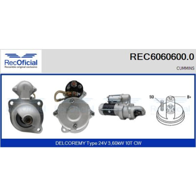 Motorino di avviamento RECOFICIAL REC6060600.0