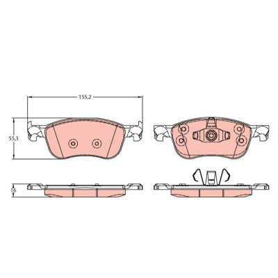 Set pastiglie freno TRW GDB2186