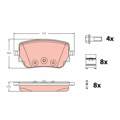 Set pastiglie freno TRW GDB2331
