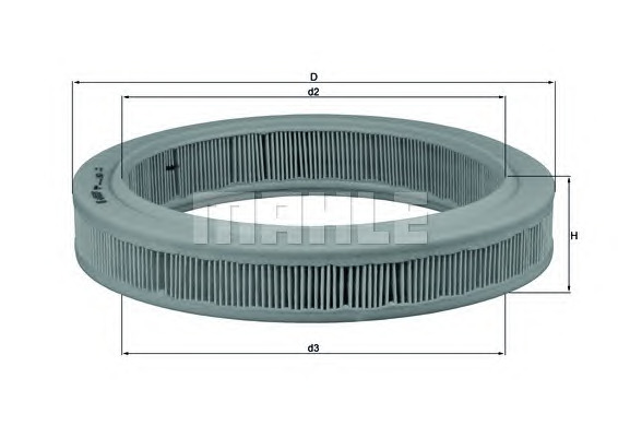 Filtro aria MAHLE ORIGINAL LX 621