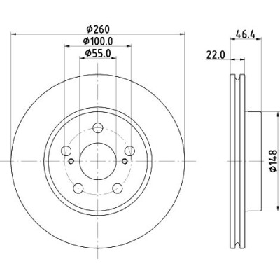 Disco freno HELLA 8DD 355 135-141
