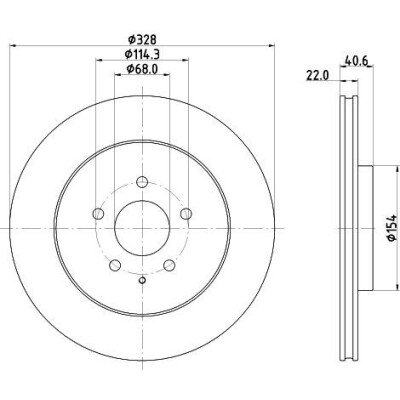 Disco freno HELLA 8DD 355 135-281