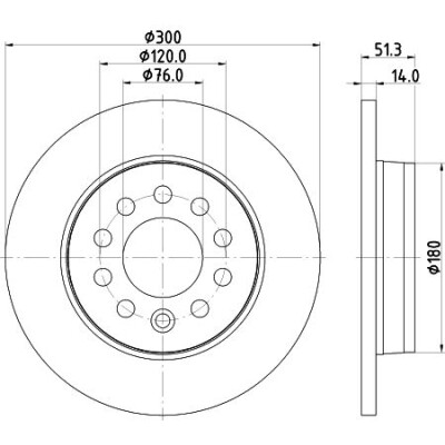 Disco freno HELLA 8DD 355 135-021