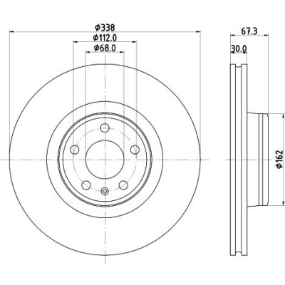Disco freno HELLA 8DD 355 135-151