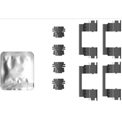 Kit accessori, pastiglie freno HELLA 8DZ 355 207-361