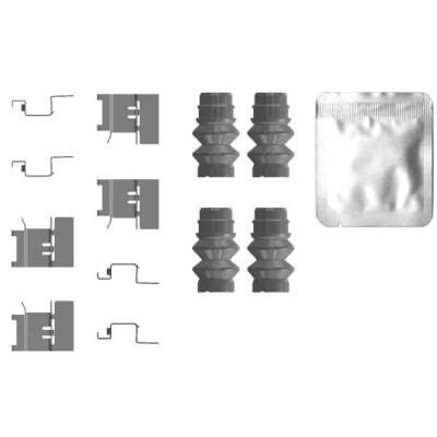 Kit accessori, pastiglie freno HELLA 8DZ 355 207-401