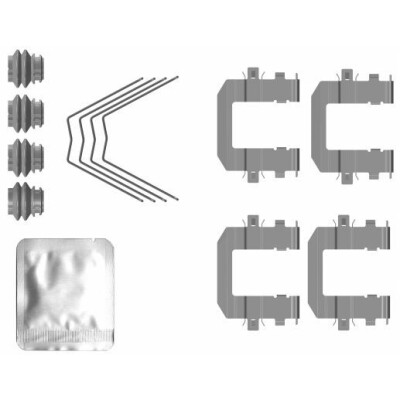 Kit accessori, pastiglie freno HELLA 8DZ 355 207-001
