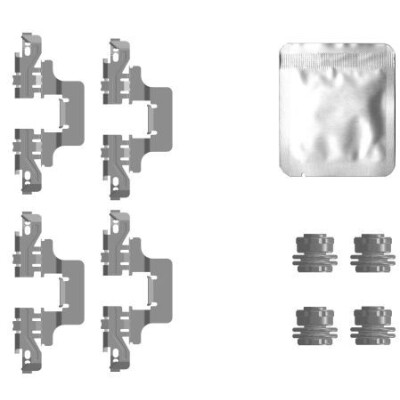 Kit accessori, pastiglie freno HELLA 8DZ 355 207-211