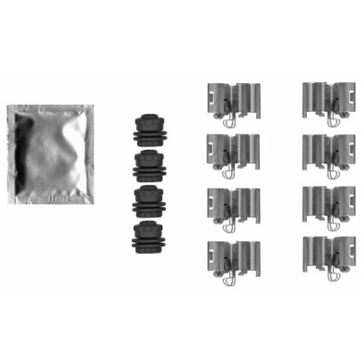 Kit accessori, pastiglie freno HELLA 8DZ 355 206-761