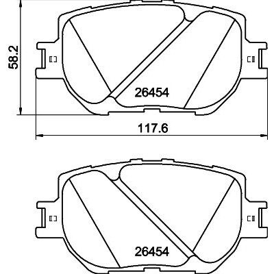 Set di pastiglie freno HELLA 8DB 355 041-221