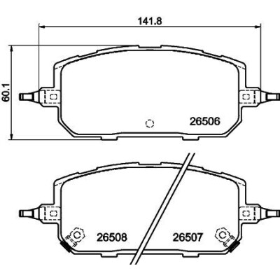 Set di pastiglie freno HELLA 8DB 355 044-221