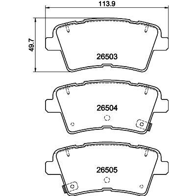 Set di pastiglie freno HELLA 8DB 355 044-231