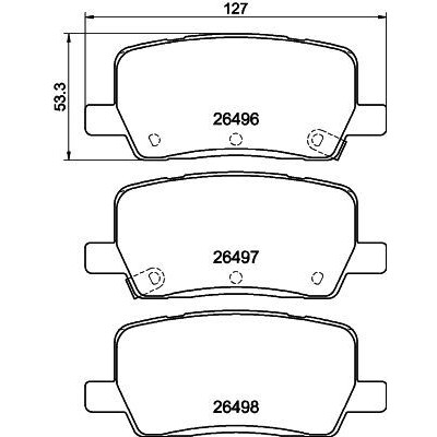 Kit pastiglie freno HELLA 8DB 355 042-701