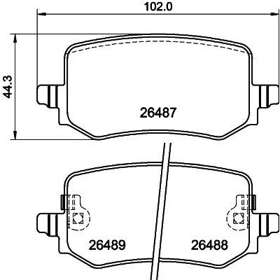Kit pastiglie freno HELLA 8DB 355 042-851